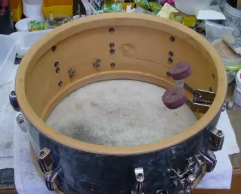 1947-49 SLINGERLAND 7 x 14 *BLUE DIAMOND PEARL RADIO KING MODEL