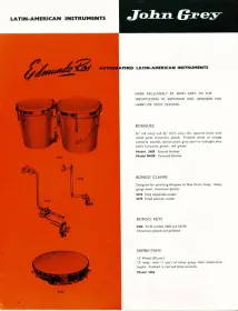 Vintage John Grey Bongos Edmondo Ros 1950's Rare