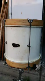 Removing old paint from wooden hoops...