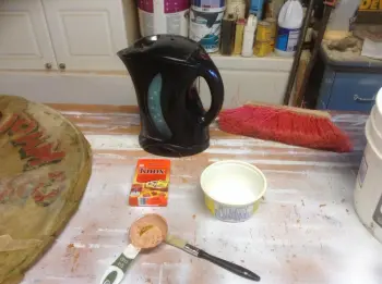 Salvaging a calf head for display