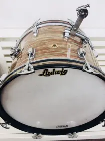 1960 Ludwig Transition Badge Downbeat Outfit No. 988P in Oyster Pink Pearl