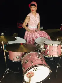 1965 Rogers SwingTime No. 2816 Outfit in Wine Red Ripple Pearl