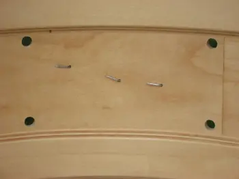 Properly installing a Roger's Drum Badge with Nails.