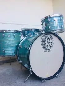 1968 Walberg &amp; Auge Perfection Jazz Outfit in Rogers Blue Strata Pearl 20/14/12/14