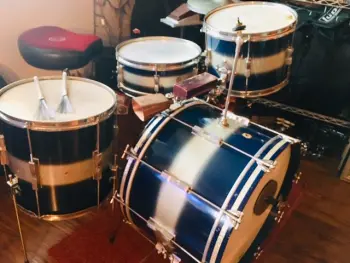 Latest Addition: 1962 Pre Serial Ludwig Combo/Club Date in Blue/Silver Duco CLEAN!!