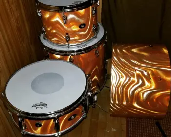 1968 Slingerland 80N Buddy Rich model in Tangerine Satin Flame