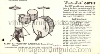 1952 WFL Porto-Pak Outfit No. 986P in Sparkling Red Pearl with era correct FT