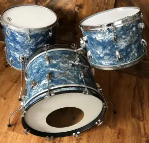 FOR SALE: Vintage 1960s Pearl 13/16/20 Drum Set in Light Blue Pearl