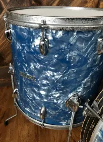 FOR SALE: Vintage 1960s Pearl 13/16/20 Drum Set in Light Blue Pearl
