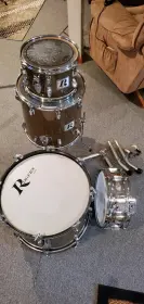 **RARE** Big R New Mahogany with 14&quot;x20&quot; BD, 4 pc set with '67 COB Dyna-Sonic snare