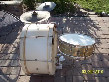 1930's Leedy Snare, Bass and Hardware - For Sale or Trade