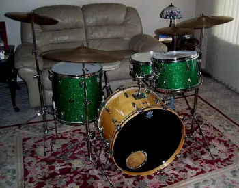 Finished Green Glass Glitter "project"