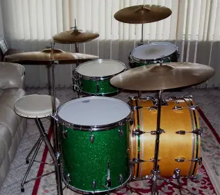 Finished Green Glass Glitter "project"