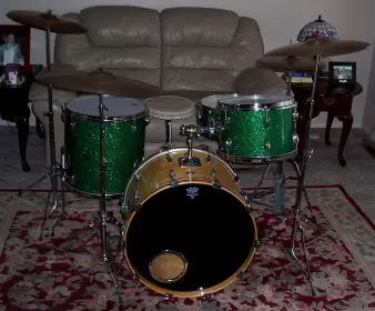 Finished Green Glass Glitter "project"