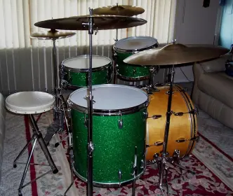 Finished Green Glass Glitter "project"