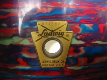 1968 Ludwig Psychedelic Red 13 Inch Shell For Trade