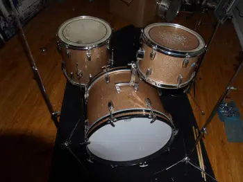 60's Ludwig Downbeat 3pc 12/14/20 champagne sparkle w/hardware