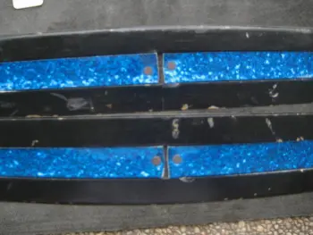 fs ROGERS or GRETSCH Blue Glass Glitter 22&quot; hoops
