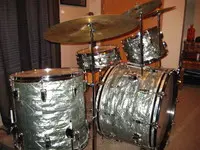 1962 Ludwig Sky Blue Pearl 4 piece