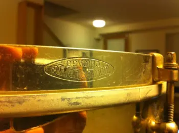 1918-1941 Ludwig Metal Snare with P-338 Strainer Dating Based On Catalogues.