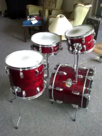 1960's Rogers Bop Kit Red Onyx 18-12-14-Powertone