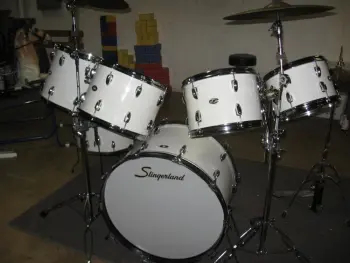 Tom mount on a virgin bass drum