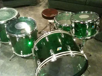 FS 70s Ludwig green vistalite kit w/ hw