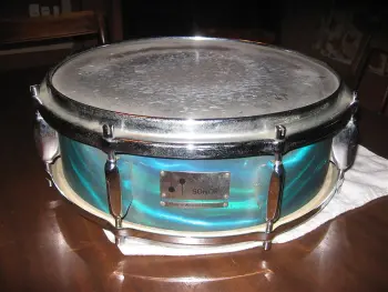 Sonor snare - blue satin flame