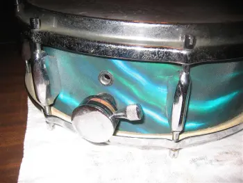 Sonor snare - blue satin flame