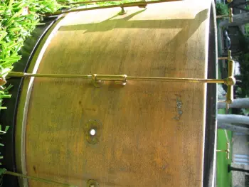 HELP ID 1920's Ludwig Coffee Table Bass Drum
