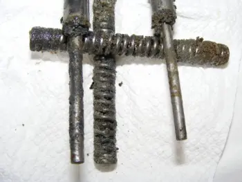 Speed King Parts before Cleaning