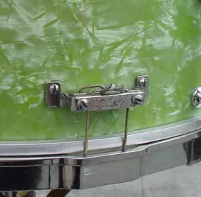 LATE 1920s-EARLY 1930s GRETSCH 5x14 8 LUG SEA GREEN AMERICAN MODEL