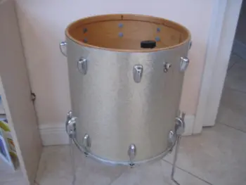 Mid-70's Slingerland 3 Ply 16x16 Silver Sparkle Shell