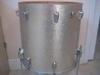 Mid-70's Slingerland 3 Ply 16x16 Silver Sparkle Shell