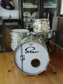 Custom MIJ Bass Drum Head Logos