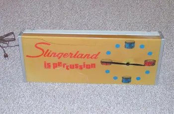 Slingerland lighted dealer sign display circa 1971
