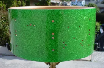 1939-1941 SLINGERLAND 7x14 SPARKLING GREEN HOLLYWOOD ACE SWING MODEL RADIO KING