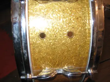 Filling holes with the original sparkle wrap.