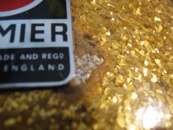 Filling holes with the original sparkle wrap.