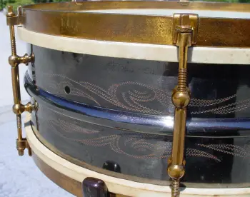 1921-22* or 1919-21** LUDWIG &amp; LUDWIG 5x14 6 LUG/SCROLL DESIGN DeLUXE MODEL