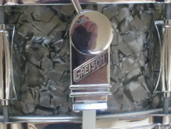 50's/60's Gretsch Round Badge model #4157 snare in black marine pearl! NO EXTRA HOLES