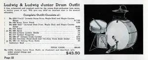 I played a gig using a 1940 Ludwig Junior bass drum!