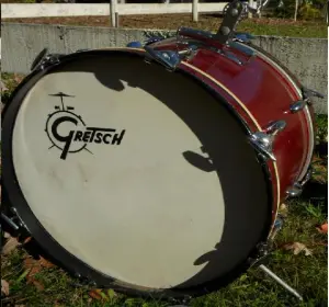 Gretsch Red Glass Round Badge Vintage JAZZ Kit