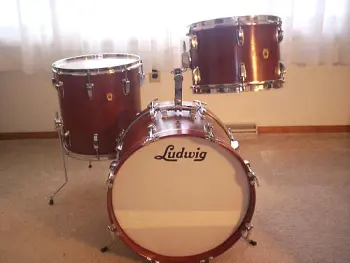 ~ 1970 Ludwig Thermo-Gloss Walnut stain ~