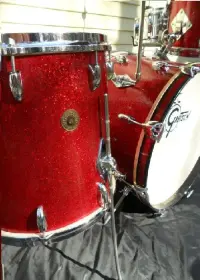 Gretsch Red Glass Round Badge Vintage JAZZ Kit
