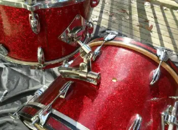 Gretsch Red Glass Round Badge Vintage JAZZ Kit