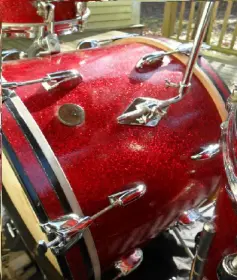 Gretsch Red Glass Round Badge Vintage JAZZ Kit