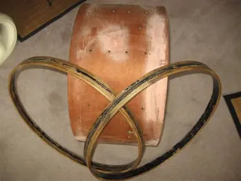 Premier bass drum hoops in poor condition