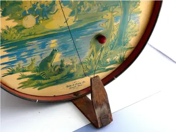 Very Old Childs Tin Set w/ cool art....YOU NEED THIS FOR CHRISTMAS?