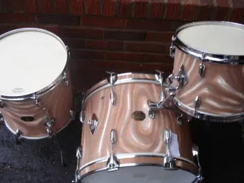 vintage Gretsch Drums, Salmon Satin, 9x13, 14x14, 14x20, excellent chrome!